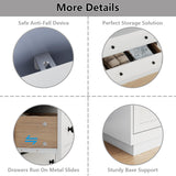 Loomie 6 Drawer Dresser with Power Outlet, Modern Chest of Drawers with Led Light, Double Wide Drawer Organizer Cabinet, Dresser for Bedroom, Living Room, Entryway (White) Loomie