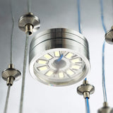 diisunbihuo Modern Crystal Chandelier 7.9 Inches Led Ceiling Light Mini Square Flush Mount Ceiling Light for Bedrooms Dinning Rooms Hallway(Cool White,15W) diisunbihuo