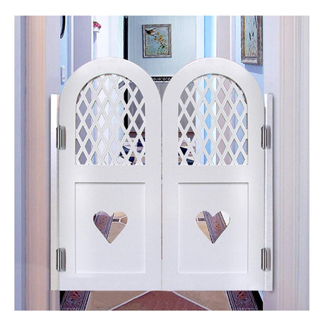 Saloon Swinging Doors Cafe Doors, Cafe Doors Thicken Solid Wood Kitchen Corridor Partition Door Saloon Gate Bar Door, White, Custom Size (Color : A, Size : 100x80cm) ZARUX