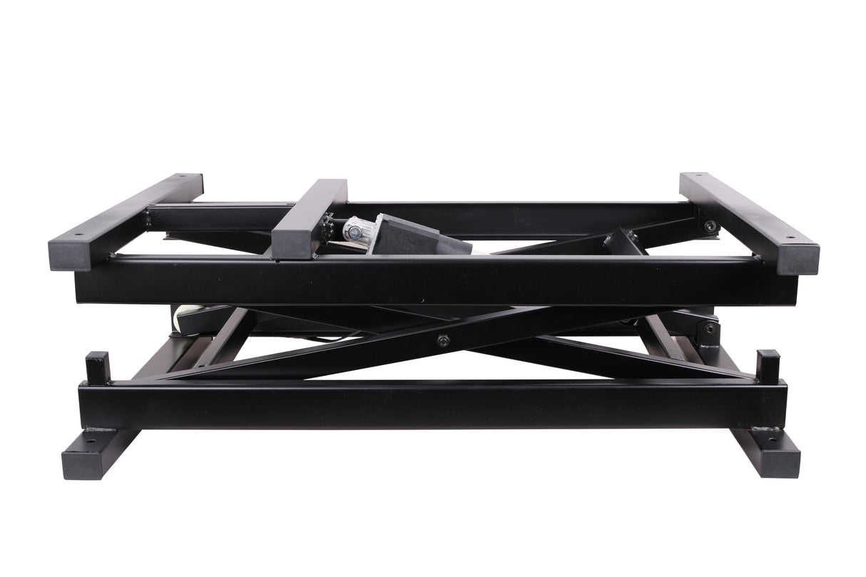 ECLV 30'' Electric Manual Control Dining Table Coffee Table Lift,Black,110V-240V,Working Platform Computer Desk Electronic Scissor Lift with 2 USB Charger Ports,200LBS Weight Capacity ECLV