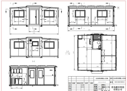 Prefab Tiny House 20-40ft, 1-3 Bedrooms, 1 Bath, 1 Kitchen, Steel Frame, for Living/Airbnb/Camping - WoodArtSupply