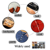 424 Pcs Leather Working Tools Leather Tools and Supplies with Instructions, Sewing Kit, Tool Holder, Wooden Storage Box, Stamping Set JUPEAN