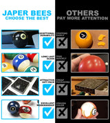 JAPER BEES Deluxe Billiard Ball/Pool Ball Set Complete 16balls Regulation Size&Weight Resin Ball JAPER BEES