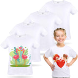 5 Pieces Toddler Blank Sublimation T-Shirt Modal Crew Neck Short Sleeve T-Shirt for Kids Baby Children Youth Tye Dying (3T) JenPen