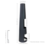 Sunnydaze 59" H Steel Outdoor Chiminea Fire Pit with Built-in Log Holder - Metal Fireplace with Chimney - Includes Poker Sunnydaze