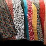 Lush Decor Boho Stripe Reversible Cotton Quilt 3-Piece Set, Full/ Queen, Turquoise & Tangerine - Bold Colorful Bohemian Bedding Set Lush Decor