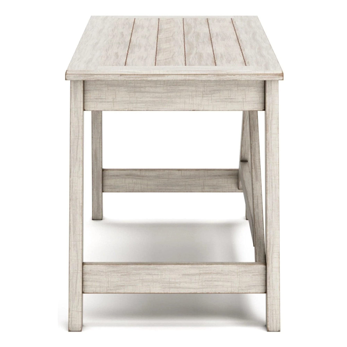 Signature Design by Ashley Carynhurst Farmhouse 60" Home Office Desk with Drawers, Distressed White Signature Design by Ashley