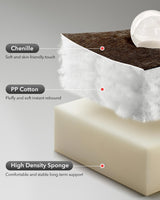 Adult Rocker Swivel Recliner Chair - Soft Fabric Overstuffed Manual Glider, Comfy Nursery Rocking Sofa Chair for Living Room OUTGOODS