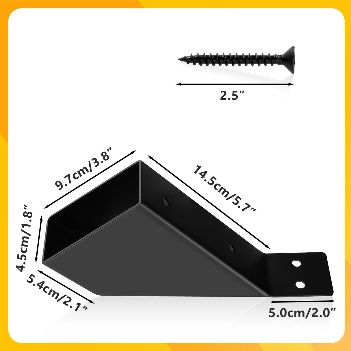 Pergola Brackets，8Pcs 45-Degree Angle Support Bracket， Pergola Bracket and 64-Piece Screws Fit for 2''x4'' Wood Posts, pergola kit Can Be Used for Gazebos Garages Patios Tree Houses Kartols