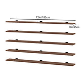ONOTETUT 5 Tier Book Shelf,Long Floating Shelf for Wall 72 inch,Farmhouse Bookcase Long Shelves,Wall Mounted Bookshelf Display Shelves ONOTETUT