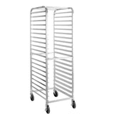 HALLY SINKS & TABLES H Bun Pan Rack 20 Tier with Wheels, Commercial Bakery Racking of Aluminum for Full & Half Sheet - Kitchen, Restaurant, Cafeteria, Pizzeria, Hotel and Home, 26" L x 20" W x 69" H HALLY SINKS & TABLES H