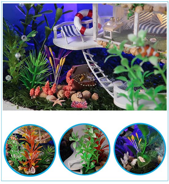 RHZN Miniature House Kit, Dollhouse Kit, Miniature Kit, DIY Mini House Building Kit for Adult Teen, Holidays in Hawaii RHZN