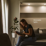 Bestar Avalon 67W Queen Murphy Bed in High-Gloss White | Space-Saving Sleeping Arrangement for Multipurpose Space, Guest Room, or Bedroom Bestar