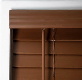DEZ FURNISHINGS Cordless 2" Signature Faux Wood Blind, 34" W x 60" H, Bark Brown DEZ FURNISHINGS