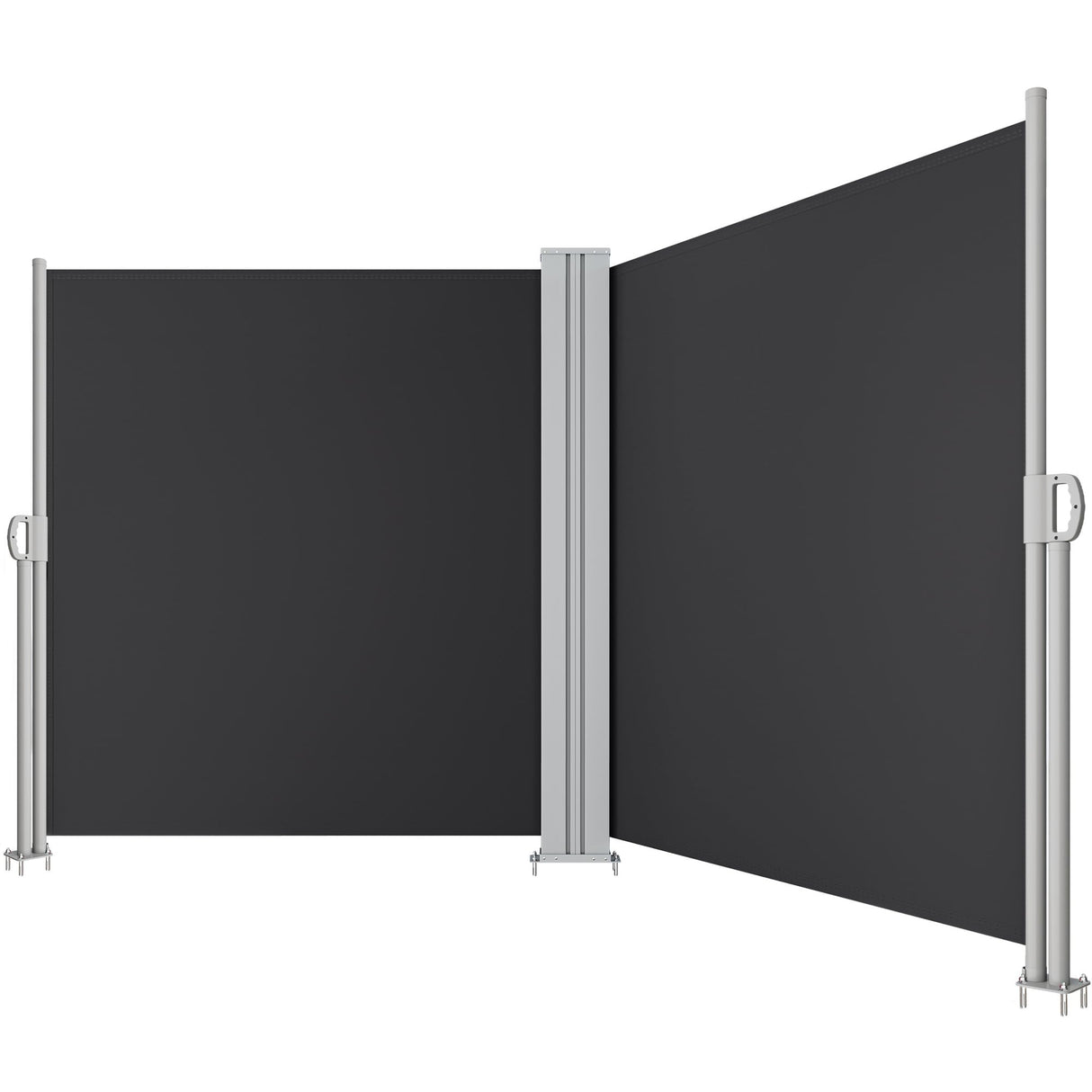 DWVO 236''X 71'' Double Side Awning Retractable Side Awning Folding Privacy Screen Privacy Fence Waterproof UV-Resistant Privacy Awning Outdoor for Garden, Deck, Patio, Pools, Balcony, Black DWVO