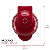 Holstein Housewares Personal Non-Stick Waffle Maker, Metallic Red - 4-inch Waffles in Minutes Holstein Housewares