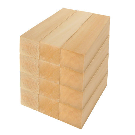 LDHHYH 12 Pack Basswood Carving Blocks Set, Unfinished Wood Blocks, Whittling Wood for Carving Edging DIY Home School Use - 5 x 1.5 x 1.5 inch LDHHYH