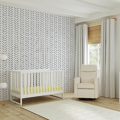 Davinci Hunter 3-in-1 Convertible Crib, White, Easy Assemble, Greenguard Gold Certified DaVinci