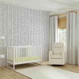 Davinci Hunter 3-in-1 Convertible Crib, White, Easy Assemble, Greenguard Gold Certified DaVinci