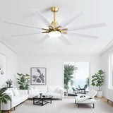 Sofucor 66 Inch Smart Ceiling Fan with Lights and Remote, APP Control, Compatible with Alexa/Google, Indoor Outdoor Low Profile White Ceiling Fan with 3 Downrod for Living Room Farmhouse Patio Sofucor