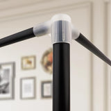 Stainless Steel Canopy Bed Frame Queen Size, Sturdy Post Poles Thicken Queen Size Canopy Frame for Metal Bed Wood Bed Bedroom Decor, Black Jondow