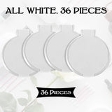 Yalikop 36 Pcs Compact Mirror Bulk Round Makeup Mirror Portable Makeup Mirror Mini Folding Mirror for Purse Women Travel Daily Use(White) Yalikop