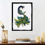 Peacock Paper Quilling Kit Paper Quilling Craft Great for DIY Learning Class, Home Decoration, Birthday Gift,Parent-child interaction.It's Suitable for Children and Craftsmen.Creative Stress Relief. MerainMe