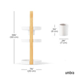 Umbra Bellwood Cosmetic Organizer, (50.2x19.5x19.3cm), White/Natural Umbra