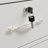 AGOTENI 47.2" W Reception Desk Front Desk with Counter, Light & Lockable Drawers, Modern Retail Checkout Counter with Keyboard Tray & Side Cabinet for Lobby Store Salon, White AGOTENI