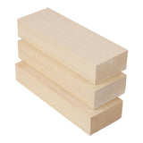 SOUJAP 3 PCS 10 x 3.5 x 1.7 Inches Natural Wood Carving Blocks, Unfinished Basswood Blocks, Rectangles Wooden Blocks for Craft, Carving SOUJAP