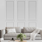 Pangda 3 Set Peel and Stick Wall Molding Kit, Premade Accent Molding Wainscoting Panel for Interior Wall Moulding Decor, Ready to Assemble Wainscoting Accent Panel (54 x 24 in) Pangda