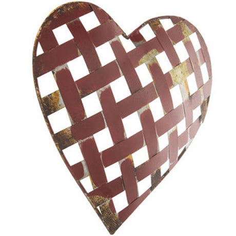 Mission Gallery Galvanized Metal Heart for Wall Decor - Piece of Art for Home Interior in Distressed Rustic Style 14"x 13" Mission Gallery