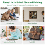 Kulvci Horse Diamond Painting Kits for Adults, Round Full Drill Diamond Art Kits, 5D DIY Diamonds Crafts for Home Wall Decoration Gifts 12×12Inch Kulvci