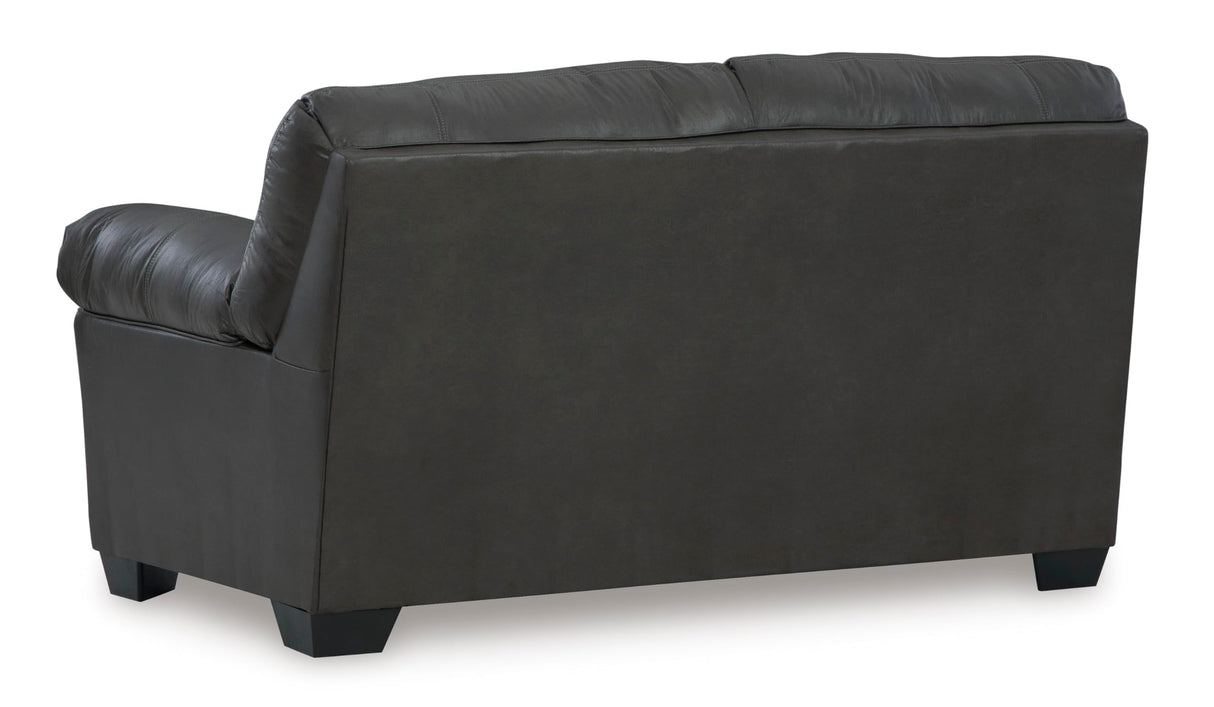 Signature Design by Ashley Bladen Faux Leather Loveseat, Gray Signature Design by Ashley