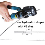 Steel DN Mate 70 Pack T316 Stainless Steel Right&Left Handed Thread Swage Lag Screws for Wood Post of 1/8" Steel Cable Railing Kit, Cable Railing Hardware, DIY Wood Baluster, Wrench Included DM35 Steel DN Mate