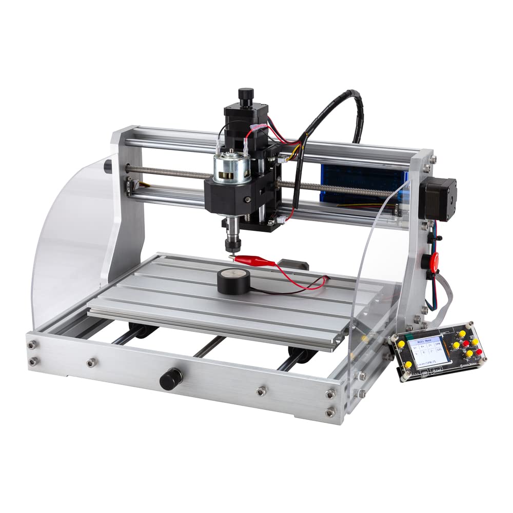 3018 Pro CNC Router Machine Engraving Machines All-aluminum Frame PCB PVC Wood Carving XYZ Working Area 300 x 180 x 45mm with Z Probe, Limit Switches, Offline controller, GRBL control, Emerge - WoodArtSupply