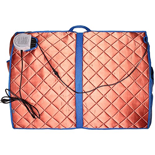 Durherm Infrared Sauna, Low EMF Negative Ion Portable Indoor Sauna with Chair and Heated Footpad, Copper, Large DURHERM