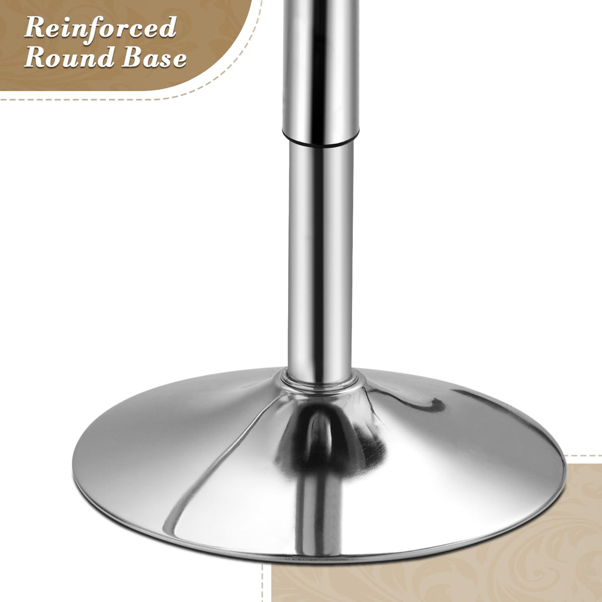 Athena Collection Round Bar Table 27.5"- 36" Height Adjustable Bistro Pub Table, Bar Height Cocktail Table with Swivel Top Metal Base, Tall Table for Home Bar Party Event, Blue Athena Collection