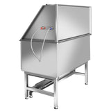 50 Inch Electric Dog Bathing Station For Large Dogs, Height Adjustable Stainless Steel Dog Pet Washing Station, Professional Dog Grooming Tub With Electric Lift, Pet Wash Bath Station (50" Right door) RIGMEC