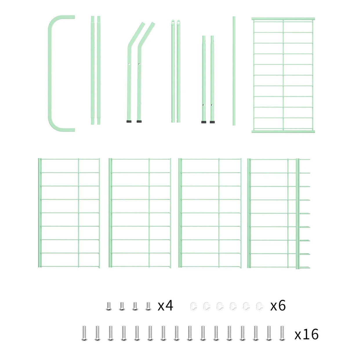 JAQ Kid Bookshelf, 4-Tier Metal Sling Kids Display Bookshelves Bookcase with Toy Storage in Baby Corner Library Room Classroom Playroom for Toddlers Nursery Children (4-tier/28.35inch, Green) JAQ