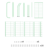 JAQ Kid Bookshelf, 4-Tier Metal Sling Kids Display Bookshelves Bookcase with Toy Storage in Baby Corner Library Room Classroom Playroom for Toddlers Nursery Children (4-tier/28.35inch, Green) JAQ