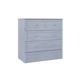 AFI, Northfield Murphy Bed Chest Twin XL with 6" Mattress, Storage Drawer & Built-in USB Charger, Driftwood AFI