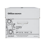 Office Depot White Copy Paper, 8 1/2in. x 11in., 20 Lb, 500 Sheets Per Ream, Case Of 10 Reams, 40402786 Office Depot