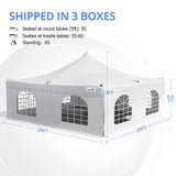 Quictent 20x20 Fire Retardant Pole Tents Heavy Duty Party Tents PVC Vinly Wedding Party Canopy with Carry Bags Quictent