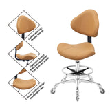 Nazalus Rolling Swivel Drafting Chair Adjustable Heavy Duty (400lbs) Lumbar Support Task Chair for Home Desk Studio Design Lab(Triangular Back) Nazalus