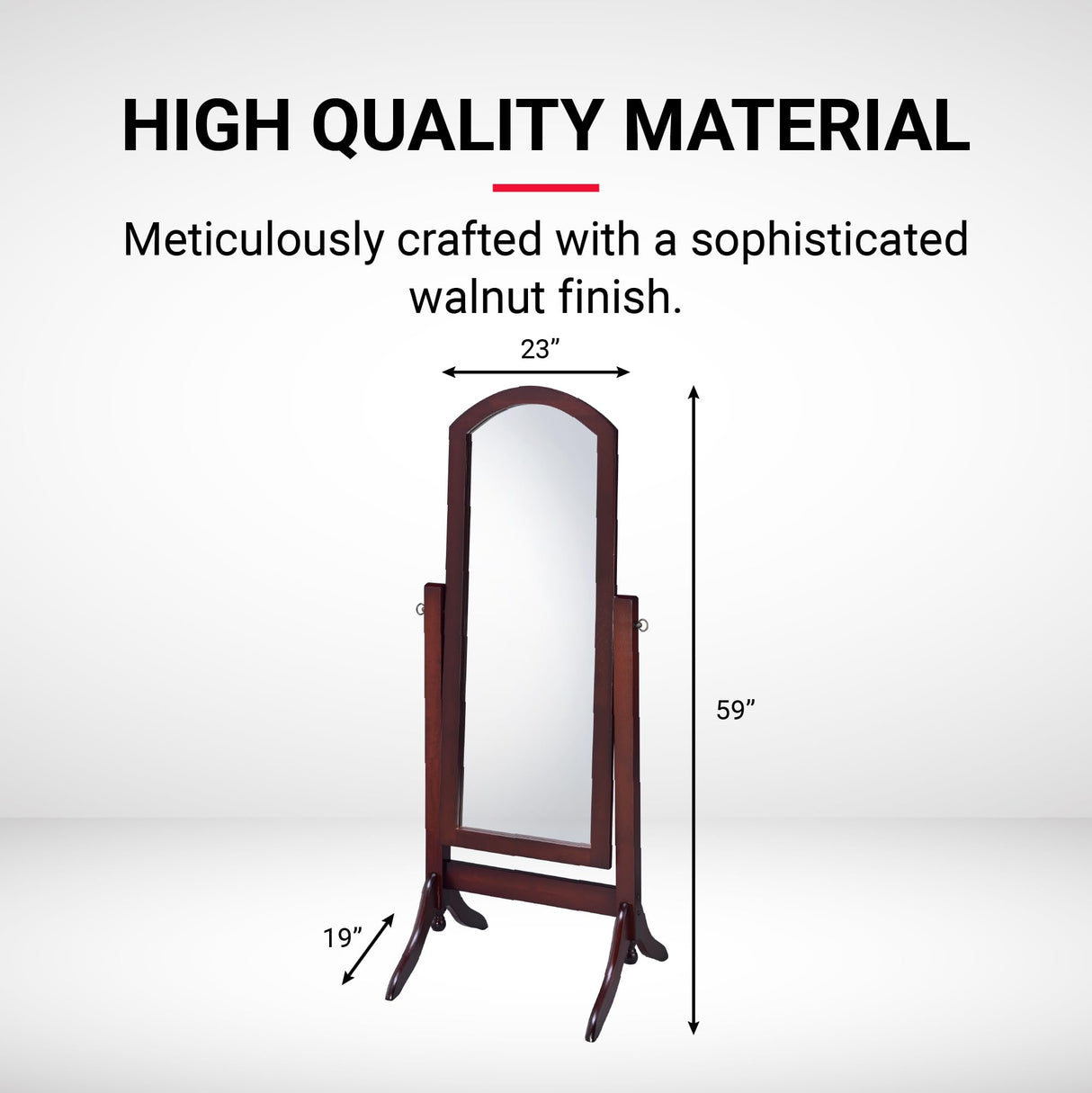 Proman Products Barrington Cheval Mirror, Walnut Proman Products