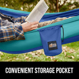 GORILLA GRIP Durable Portable Camping Hammock, Holds 500lbs with Heavy Duty Tree Straps, Comfortable Travel Swing, Camp Hammocks, Easy to Use and Install, Outdoor Essentials, Blue, 10x6.5 FT GORILLA GRIP