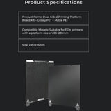 Creality Double-Sided PEI + PET Build Plate for K1, Ender 3 V3, 3D Printer Flexible Spring Steel Build Plate Glossy PET + Matte PEI Platform Bed for K1, Ender 3 V3 KE, Ender 5 S1, Ender 3 Series KOYOFEI