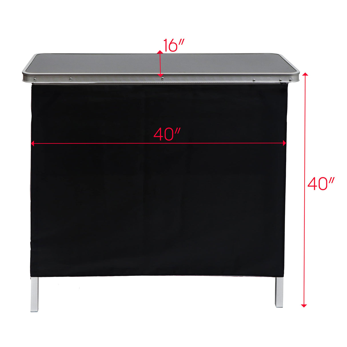 Portable Bar Table with Carrying Case and Skirt by Trademark Innovations Trademark Innovations