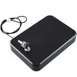 Dalmbox Car Gun Safe for Pistols Small Handgun Lock Box with Key Lock Portable Travel Pistol Safe for Car, Home, Travel (9.4" X 6.4" X 1.8") Dalmbox